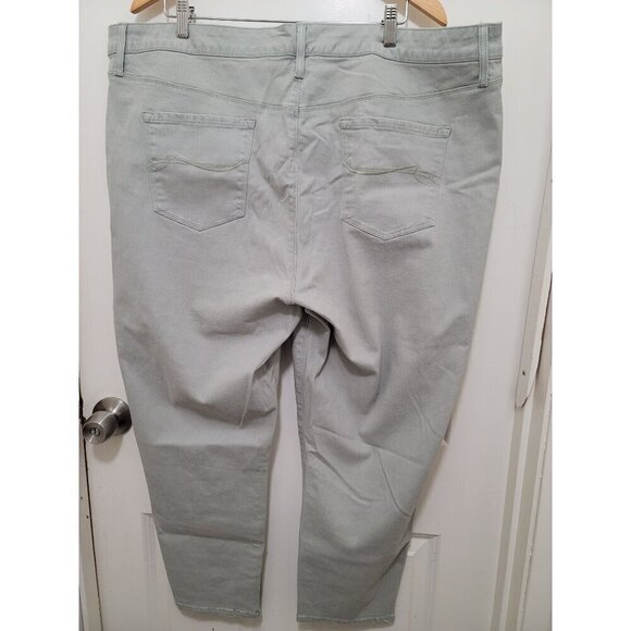 Gloria Vanderbilt Light Gray Women's Plus Size Denim Jeans With Five Pockets & B - Picture 3 of 9